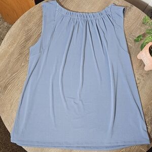 Banana Republic Light Blue Sleeveless Blouse
